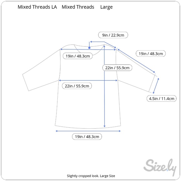 Mixed Threads crop top half zip sweater - Picture 5 of 5